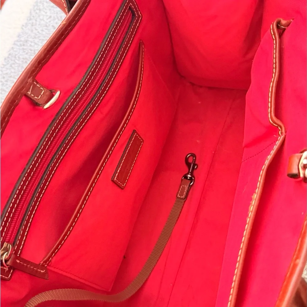 Dooney & Bourke Tan Suede Tote - Picture 10 of 10